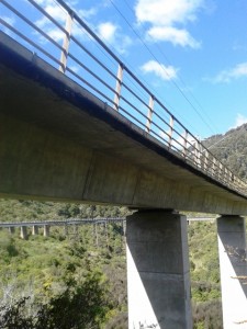 The new viaduct in the foreground and the old one in the distance.