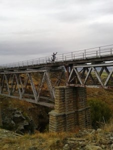 Atop the Poolburn Viaduct.