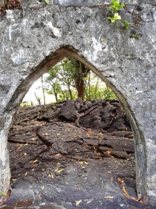 A view of the lava inside the church.