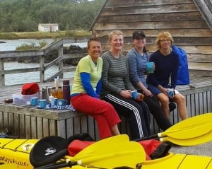 Tea, coffee and muffins before we head up to the top of Rangitoto.